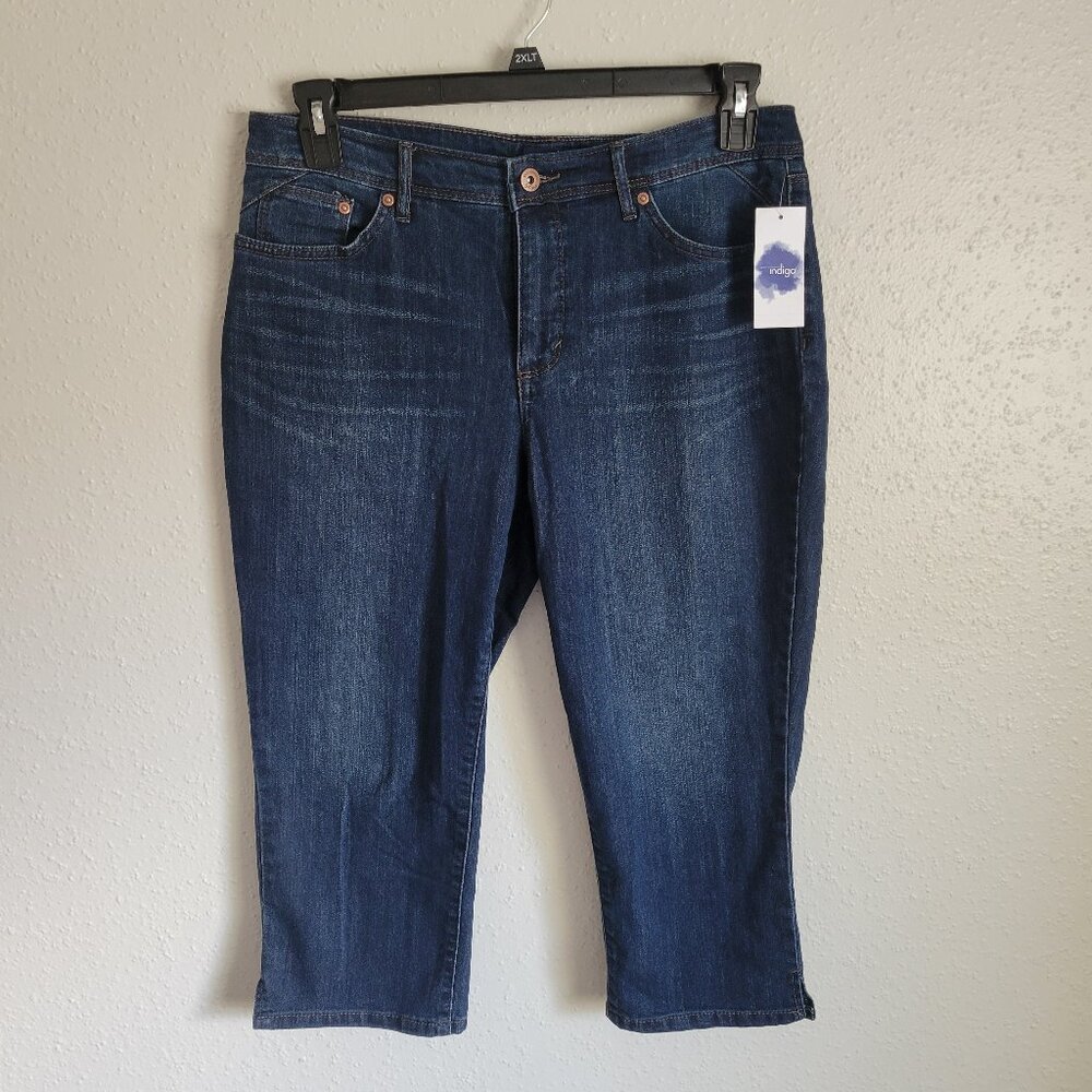 Indigo Blue Cropped Jeans